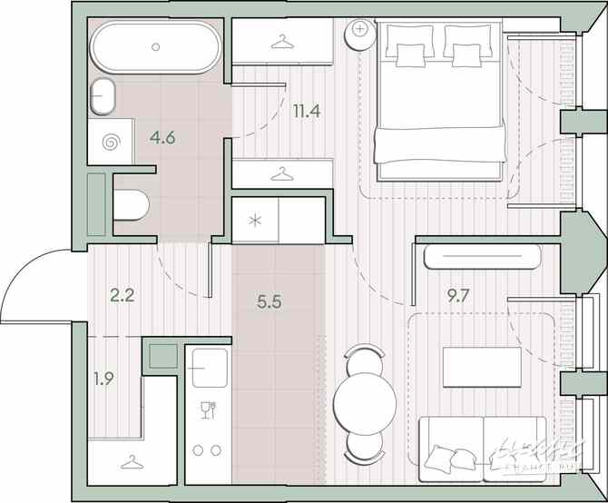 1-к квартира, 35.3 м², этаж 11/13 Москва - изображение 1