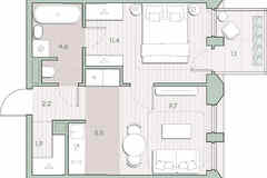 1-к квартира, 36.4 м², этаж 3/13