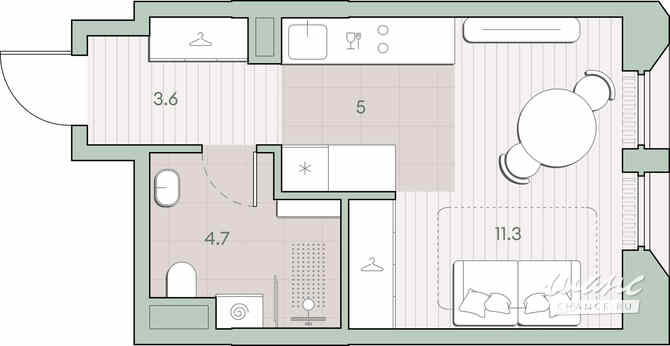 1-к квартира, 24.6 м², этаж 9/13 Москва - изображение 1