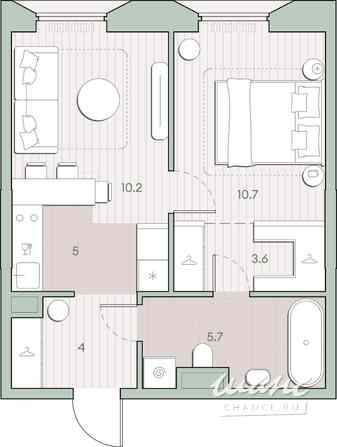 1-к квартира, 39.2 м², этаж 3/13 Москва - изображение 1