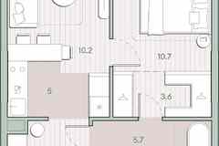 1-к квартира, 39.2 м², этаж 8/13
