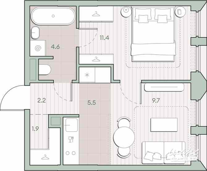 1-к квартира, 35.3 м², этаж 9/13 Москва - изображение 1