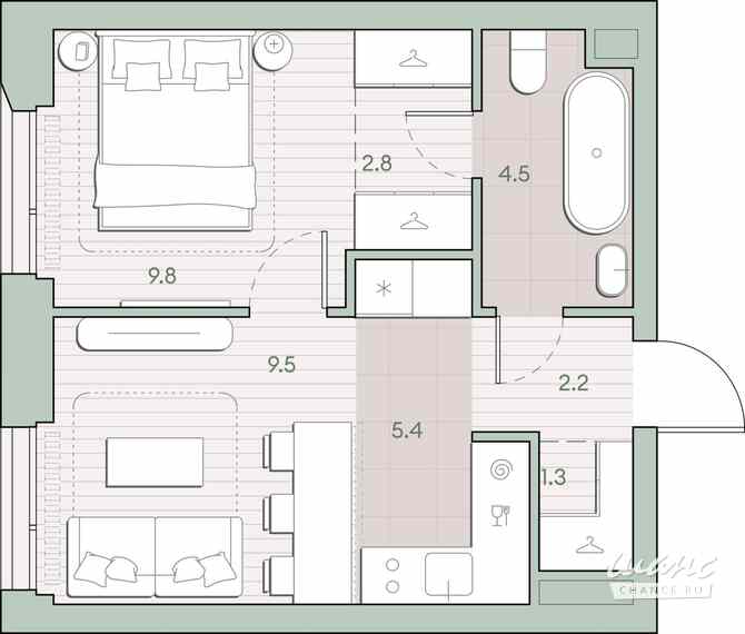 1-к квартира, 35.5 м², этаж 10/27 Москва - изображение 1