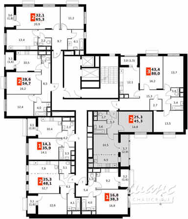2-к квартира, 45.2 м², этаж 6/16 Москва - изображение 1