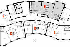 2-к квартира, 68.5 м², этаж 8/12