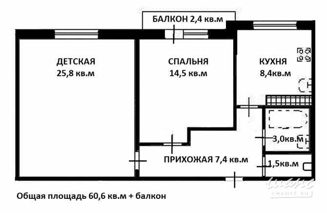 2-к квартира, 60.6 м², этаж 9/9 Санкт-Петербург - изображение 3