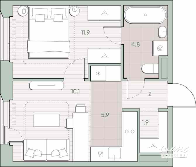 1-к квартира, 36.6 м², этаж 4/4 Москва - изображение 1