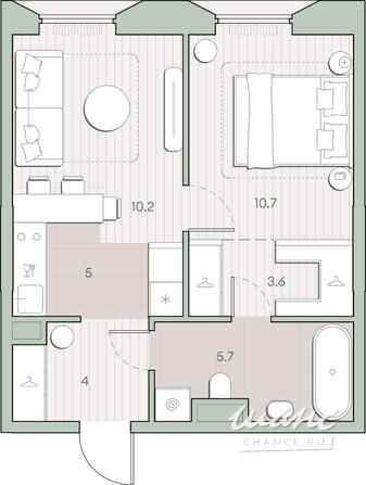 1-к квартира, 39.2 м², этаж 2/13 Москва - изображение 1