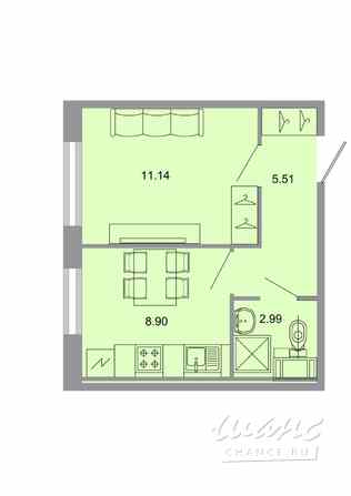 1-к квартира, 27.9 м², этаж 1/20 Бугры - изображение 1