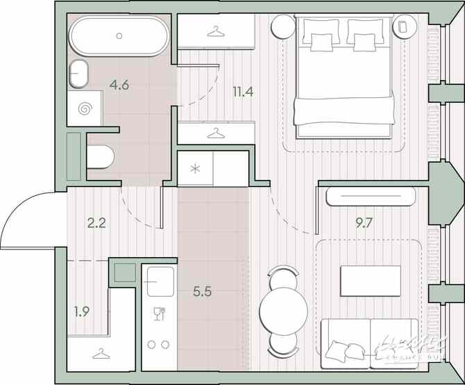 1-к квартира, 35.3 м², этаж 2/13 Москва - изображение 1