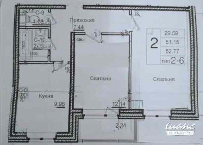 2-к квартира, 52 м², этаж 2/5 Всеволожск - изображение 3