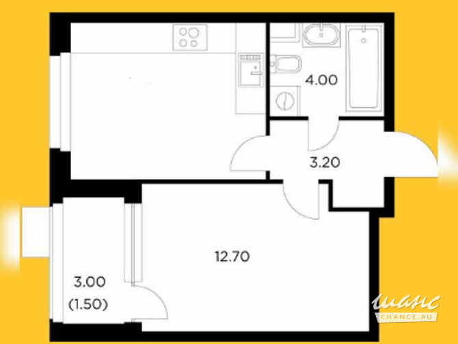 1-к квартира, 30.8 м², этаж 15/17 Мытищи - изображение 9