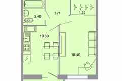 1-к квартира, 35.9 м², этаж 5/20