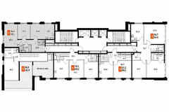 3-к квартира, 68.4 м², этаж 25/27