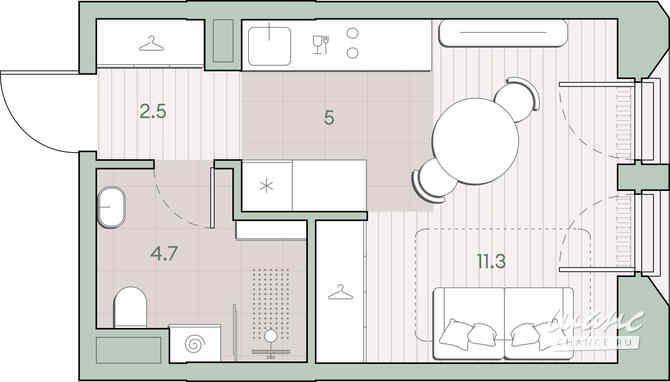 1-к квартира, 23.5 м², этаж 12/13 Москва - изображение 1