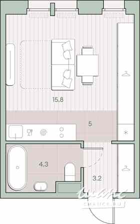 1-к квартира, 28.3 м², этаж 11/13 Москва - изображение 1