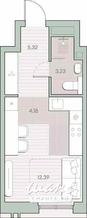 1-к квартира, 25.12 м², этаж 13/30 Москва - изображение 1