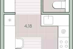 1-к квартира, 25.12 м², этаж 8/30
