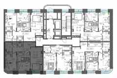 2-к квартира, 72.1 м², этаж 2/17