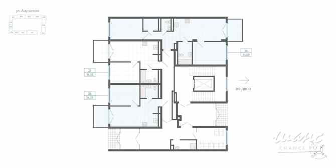 1-к квартира, 34.53 м², этаж 1/4 Екатеринбург - изображение 2