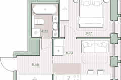 1-к квартира, 31 м², этаж 28/44