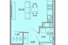 1-к квартира, 29 м², этаж 5/15