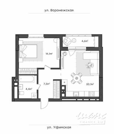 2-к квартира, 46 м², этаж 11/17 Хабаровск - изображение 3