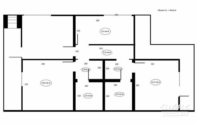 2-к квартира, 55 м², этаж 1/2 Пенза - изображение 3