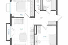 2-к квартира, 49.43 м², этаж 4/4