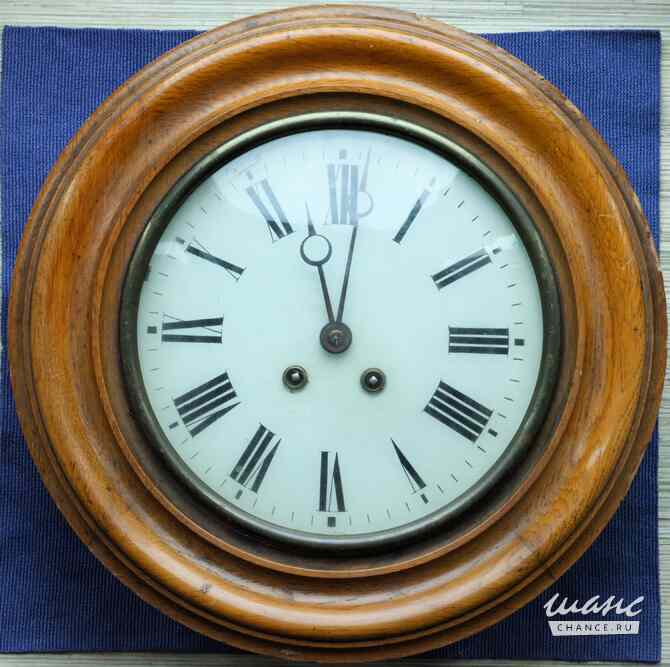Часы настенные кабинетные "шайба" фирмы Lenzkirch A.U.G. Германия - Российская Империя, начало 1890х Санкт-Петербург - изображение 1