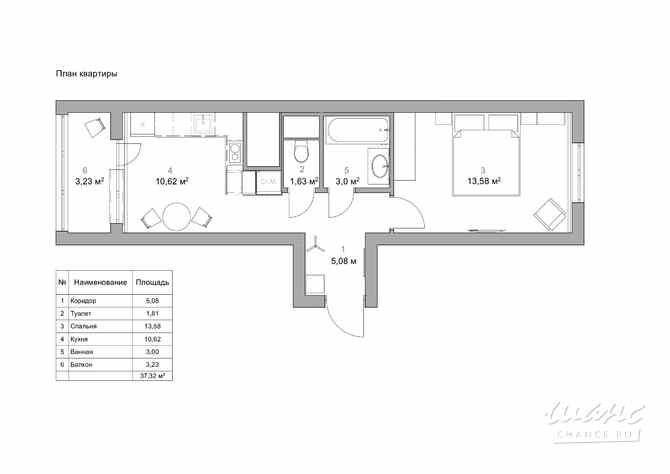 1-к квартира, 34 м², этаж 7/18 Мурино - изображение 3