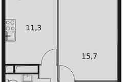 1-к квартира, 38.9 м², этаж 19/22
