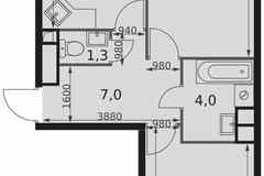 2-к квартира, 52.4 м², этаж 8/22