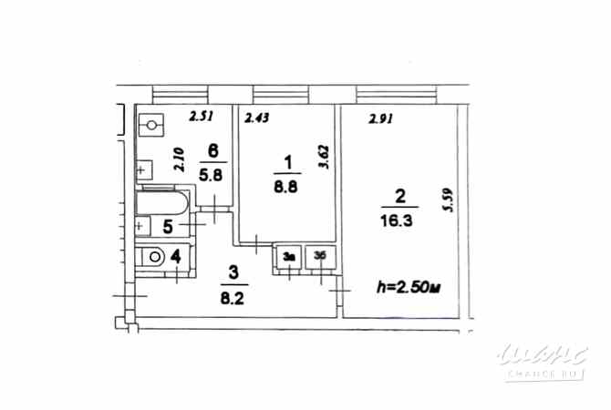 2-к квартира, 43.3 м², этаж 1/5 Москва - изображение 1