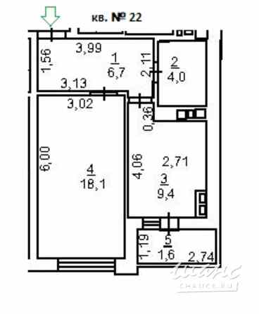 1-к квартира, 41 м², этаж 5/10 Батайск - изображение 3