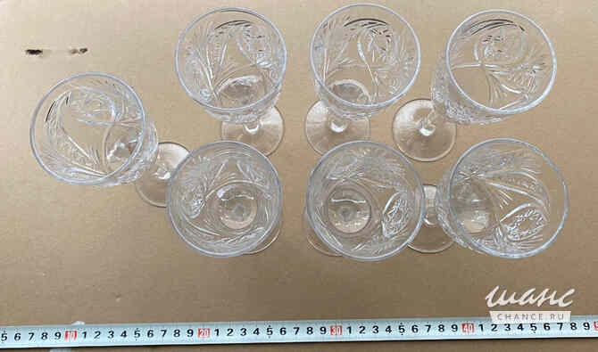 Хрустальные бокалы (фужеры) 7 шт. Санкт-Петербург - изображение 3