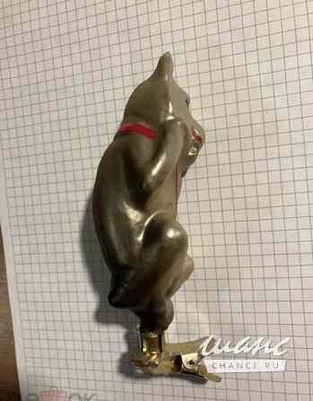 Ёлочная игрушка СССР, Волк из сказки «Три поросенка». Редкость Прищепка. Стекло. Состояние Санкт-Петербург - изображение 4