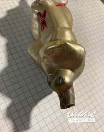 Ёлочная игрушка СССР, Волк из сказки «Три поросенка». Редкость Прищепка. Стекло. Состояние Санкт-Петербург - изображение 6