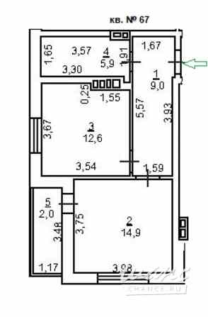 1-к квартира, 44.5 м², этаж 2/8 Батайск - изображение 3