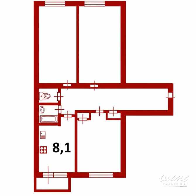 3-к квартира, 62.6 м², этаж 2/9 Санкт-Петербург - изображение 3