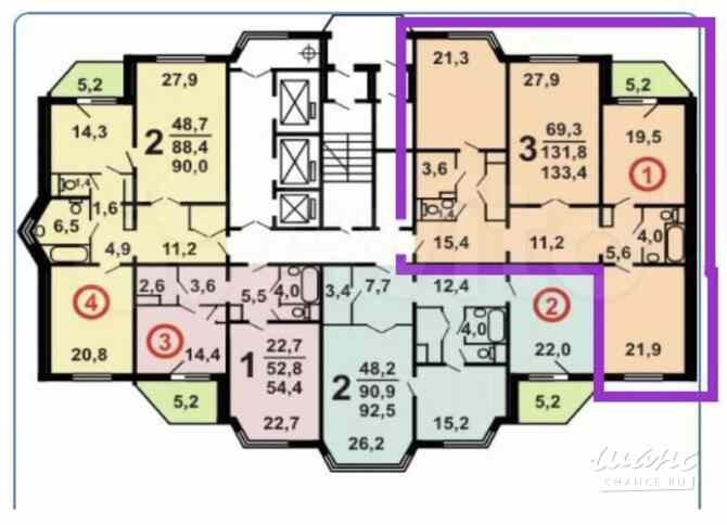 3-к квартира, 131 м², этаж 25/25 Красногорск - изображение 3