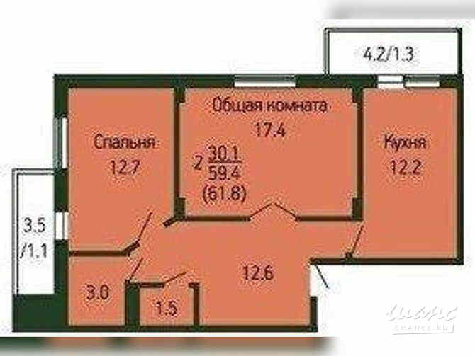 2-к квартира, 63.6 м², этаж 2/9 Краснодар - изображение 5