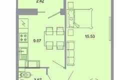 1-к квартира, 32.4 м², этаж 12/20