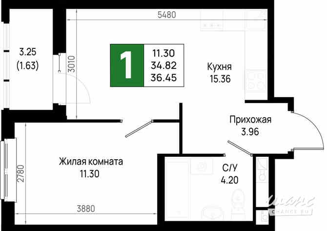 1-к квартира, 36.45 м², этаж 15/22 Всеволожск - изображение 3