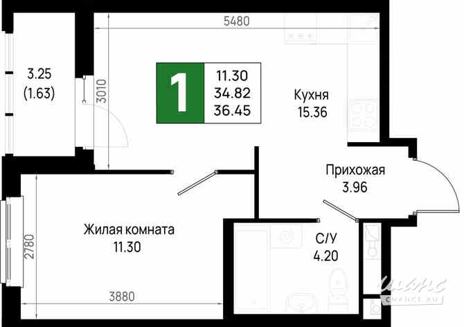 1-к квартира, 36.45 м², этаж 12/22 Всеволожск - изображение 3