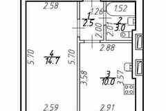 1-к квартира, 30.2 м², этаж 2/9