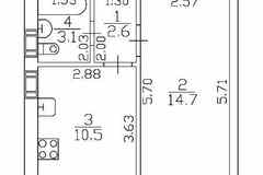 1-к квартира, 30.9 м², этаж 2/9