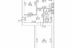 2-к квартира, 46 м², этаж 3/9