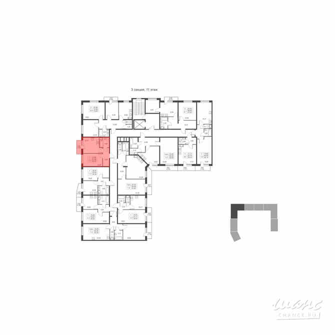 1-к квартира, 36.8 м², этаж 11/11 Им Свердлова - изображение 1