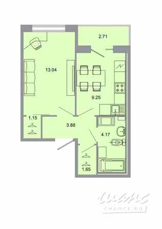 1-к квартира, 33.3 м², этаж 15/15 Бугры - изображение 1